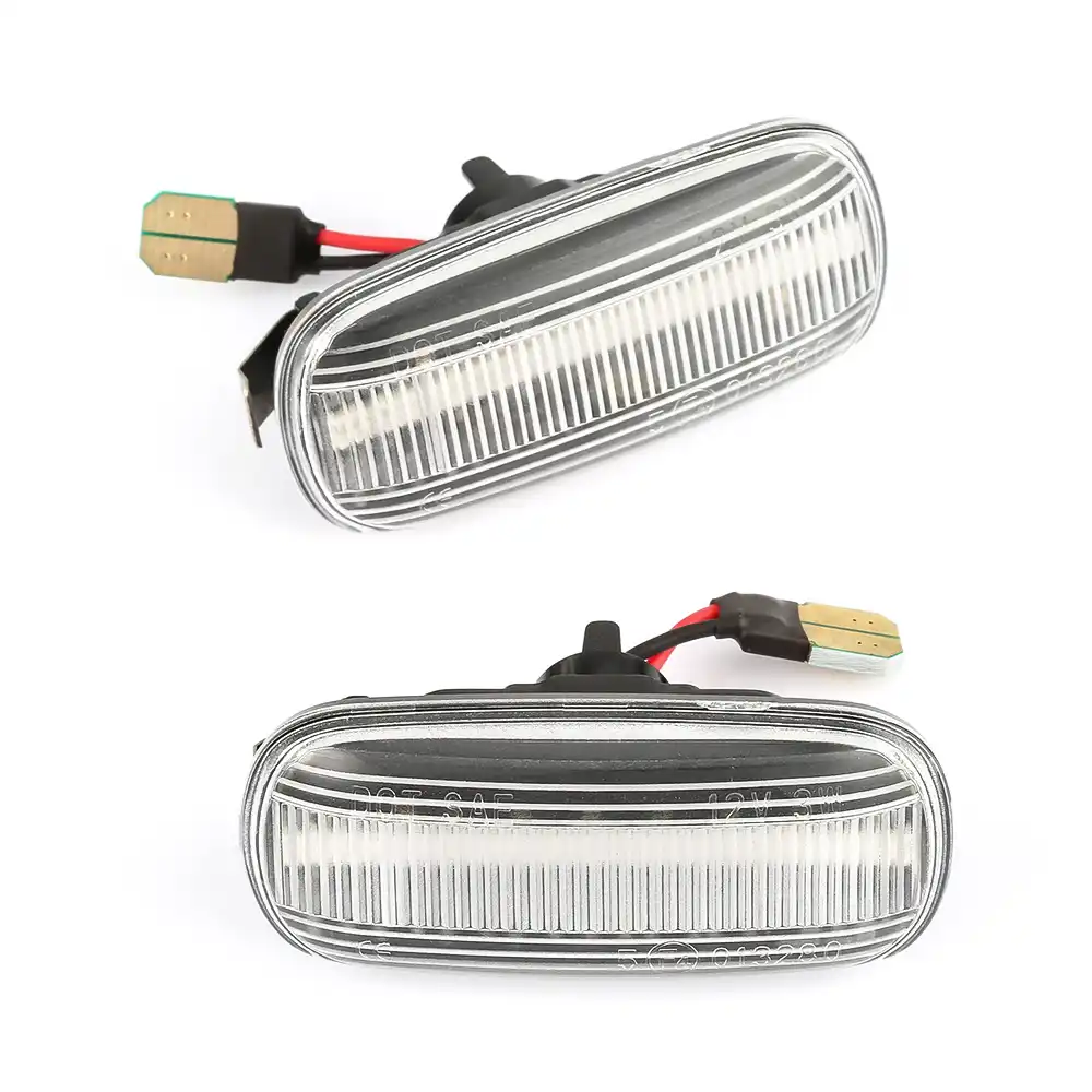 BLACK SIDE BLINKER LIGHTS LED REAPEATERS for AUDI A6 C5 1997-2004 S6 QUATTRO RS6