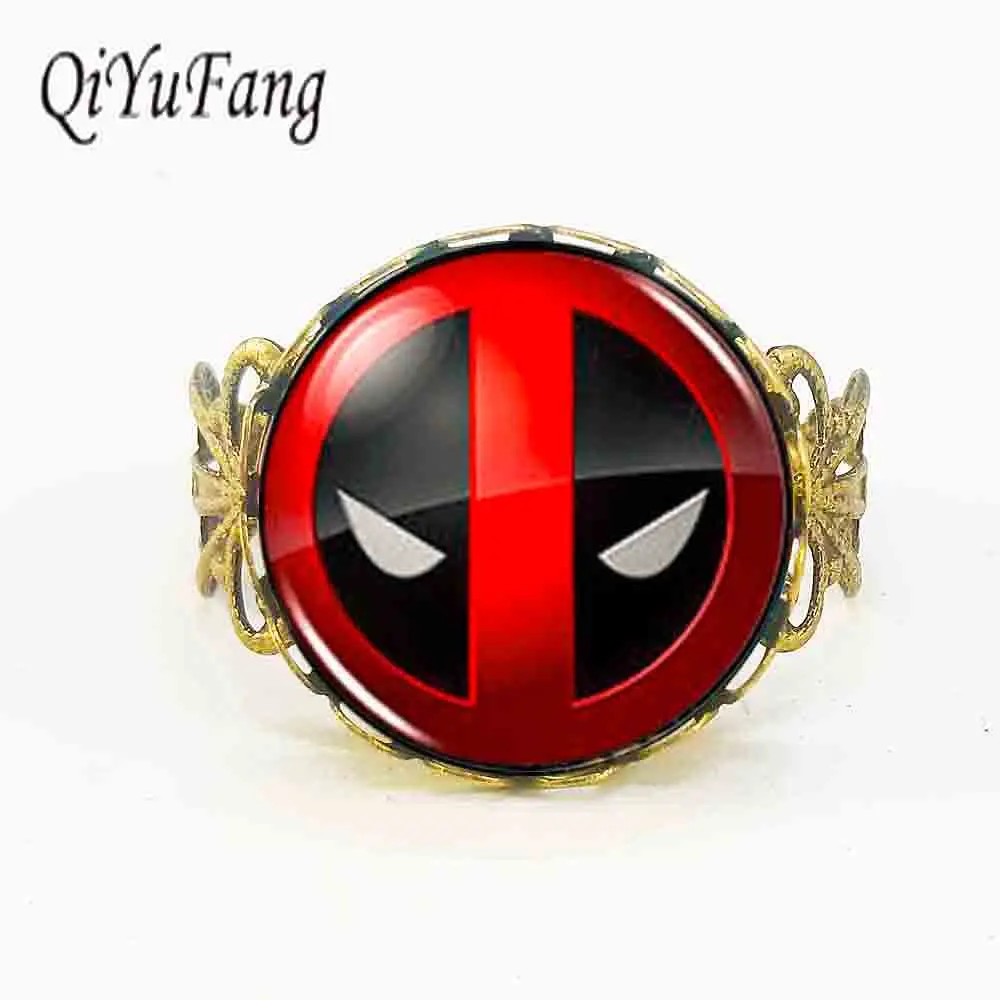 US movie Xmen Deadpool Superhero Men brass silver Ring steampunk