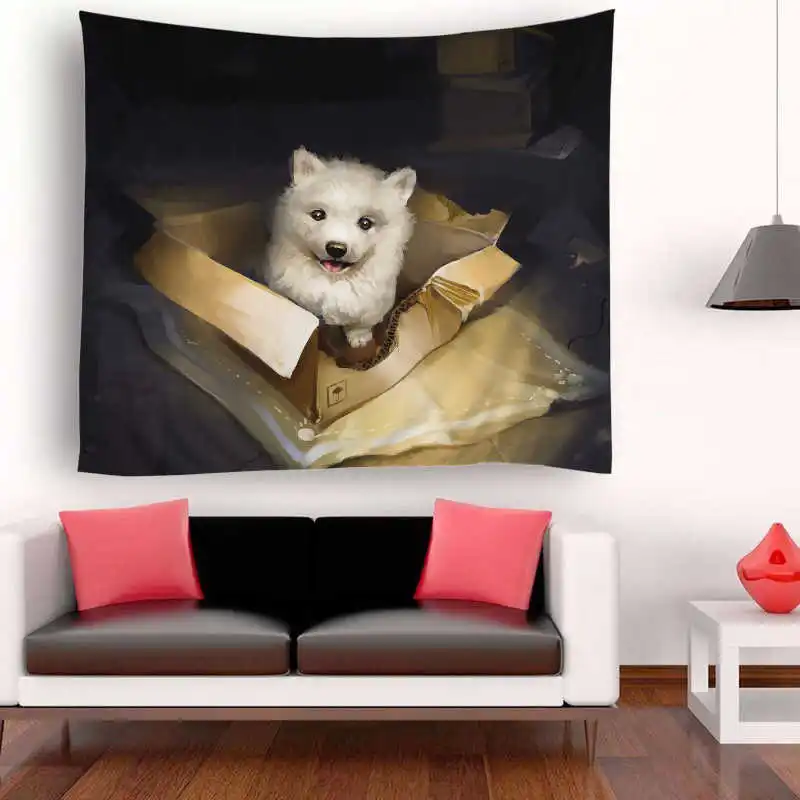 Europe Oil Painting Elk Wall Hanging Tapestry Deer Background Tapestry Deco Hanging Cloth Ceiling Curtain Shawl Tablecloth