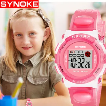 

Transparent Fashion Camouflage Kids Child Boys Girls Multifunction Waterproof Sports Electronic LED Digital Watches Dropshipping