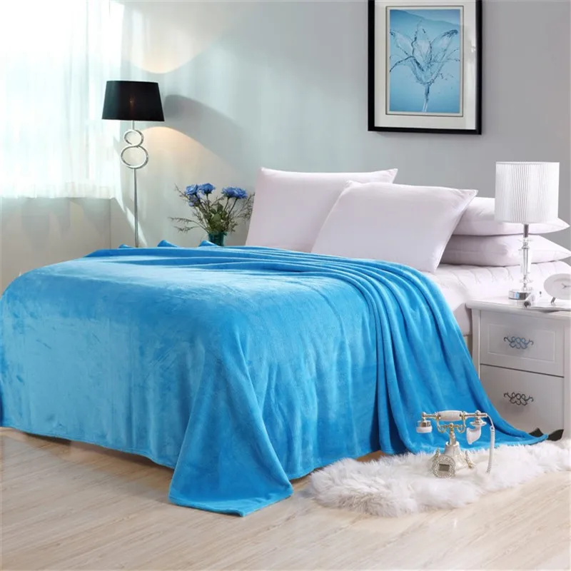 Горячая 100*140 см 150/180*200 см сплошной воздух/диван/постельные принадлежности, фланелевое одеяло, зимняя теплая мягкая простыня, домашний текстиль