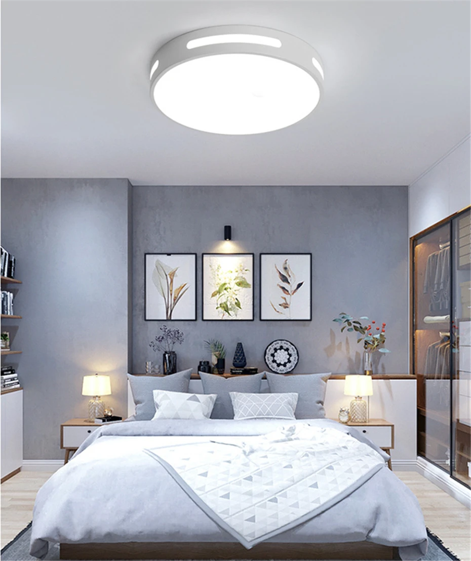 Минималистичный черный/белый художественный современный светодиодный потолочный светильник для спальни детская комната карданный светодиодный светильник домашний потолочный светильник для помещений