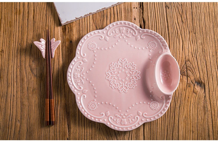 Новая керамика бабочка держатель для палочек тарелка с решеткой Декоративные Фарфоровые деления сервировочный лоток посуда