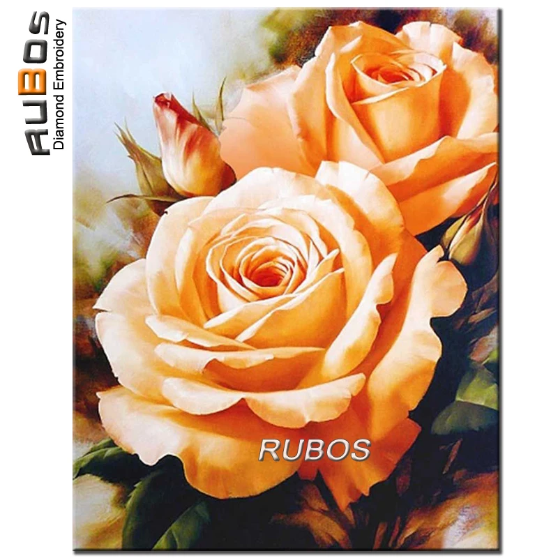 RUBOS DIY 5D алмазов картина розовый чай аппликация розового золота изображение Стразы Полный дрель Новые поступления наклейки на стену