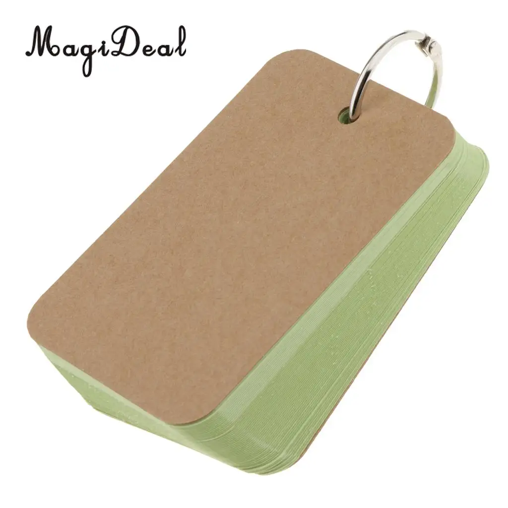 50 Sheets Blank Note Cards Flash Cards Study Cards with Binder Ring Message Cards Invitation Cards Thank You Note Cards