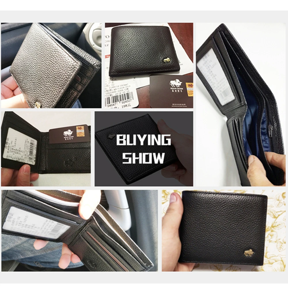 BISON DENIM Leather Men Wallet Brand Luxury Leather Wallets Office Male Wallet Mature Man Bifold Wallet Small Purse N4470-3 BISON DENIM Leather Men Wallet Brand Luxury Leather Wallets Office Male Wallet Mature Man Bifold Wallet Small Purse N4470-3
