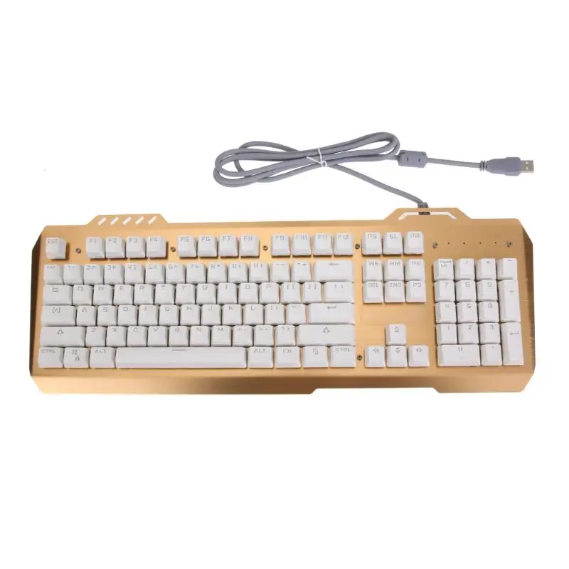 104 Keys Professional Mechanical Keyboard All Keys Anti-Ghost Adjustable LED Backlight USB Wired Gaming Keyboard 104 Keys Professional Mechanical Keyboard All Keys Anti-Ghost Adjustable LED Backlight USB Wired Gaming Keyboard