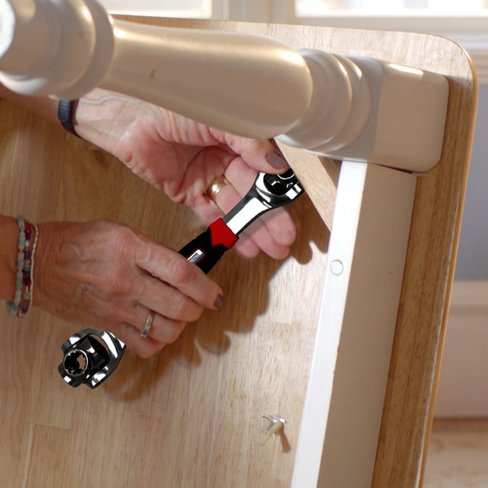 Tanie Tiger klucz dynamometryczny 48 w 1 narzędzia nasadowe współpracuje z Spline śruby Torx 360 stopni 6 12 punkt Torx kwadratowy uniwersalny