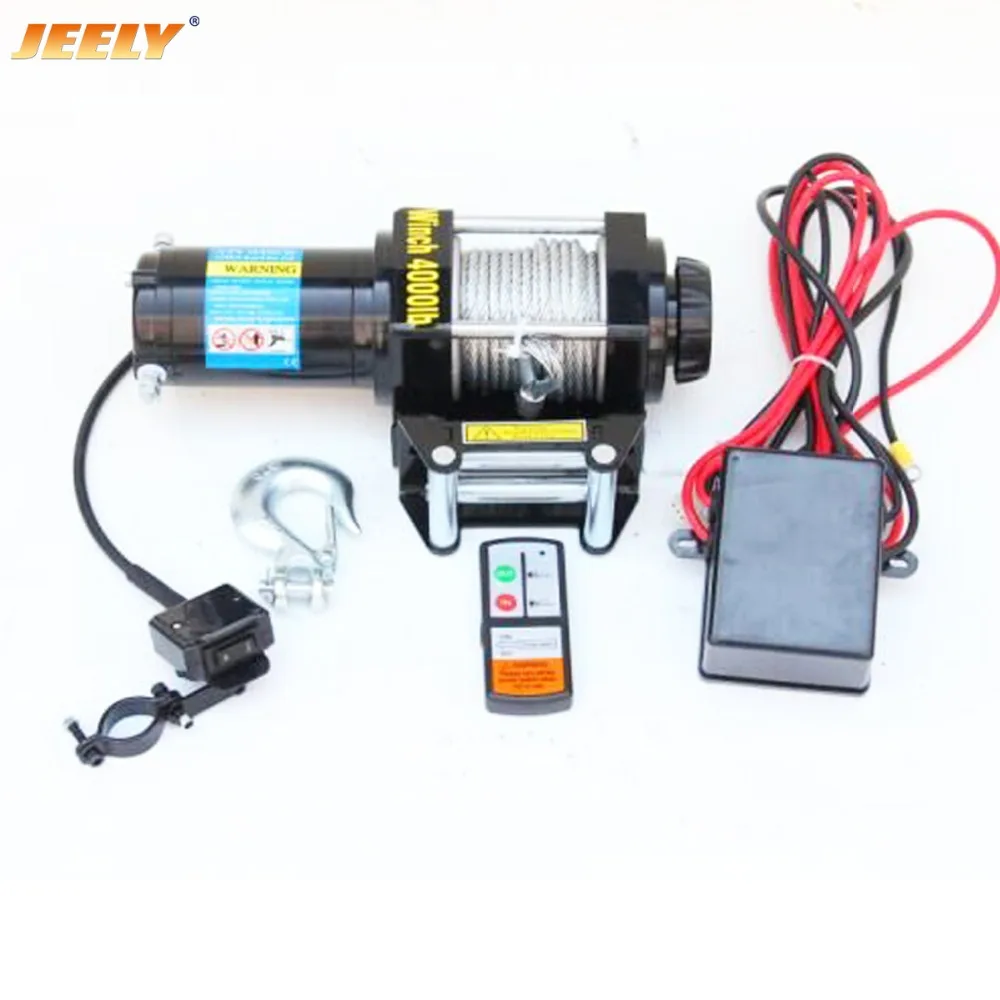 Электрическая лебедка Jeely 12В 4000LB ATV UTV 4WD с беспроводным дистанционным