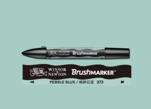 Winsor& Newton кисти Маркер ручки краски кисти на спиртовой основе быстро сохнут синие зеленые тона - Цвет: Pebble Blue
