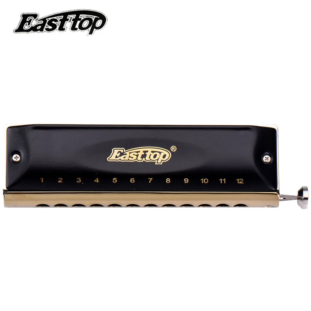 Easttop لوني هارمونيكا 12 ثقوب 48 لهجة الفم الجهاز البلوز القيثارة الموسيقى Instrumentos مفتاح C آلات موسيقية الشرق أعلى T1248