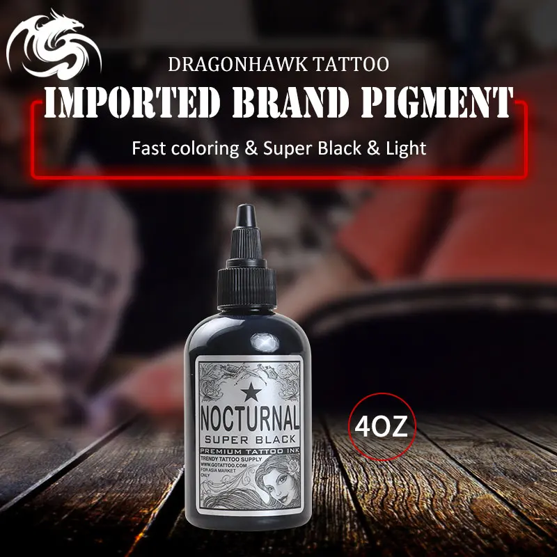 

Tattoo Ink 4OZ USA Import Black Pigment for Body Arts Professinal Beauty Permanent Makeup Paints Accesories