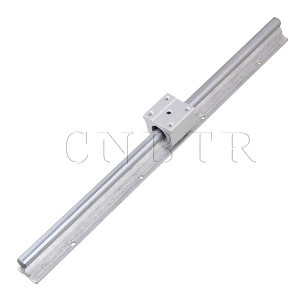 

2x Silver CNBTR 40cm Linear Bearing Support Rail w/ Open Linear Motion Block