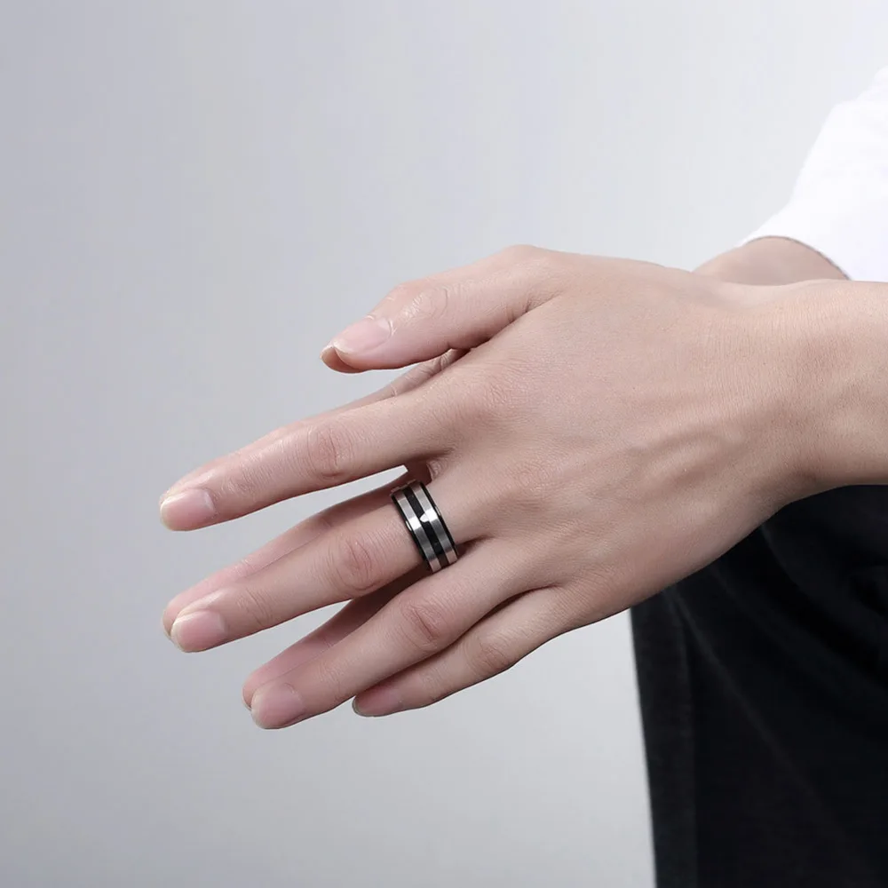 Новые 10 мм мужские кольца из нержавеющей стали мужские ювелирные изделия обручальные кольца Классический подарок бойфренда