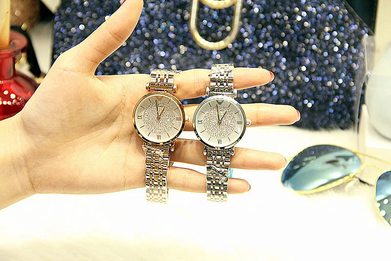 2019 Women Watches Luxury Brand Lady Woman Quartz Crystal Wrist Watch For Women Female Steel Ladies Wristwatch Relogio Feminino