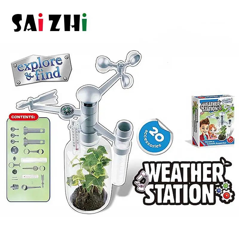 

Saizhi Green Weather Station Green Science Plant Biology Nature Science Home School Experiment Project Kit for children SZ3393