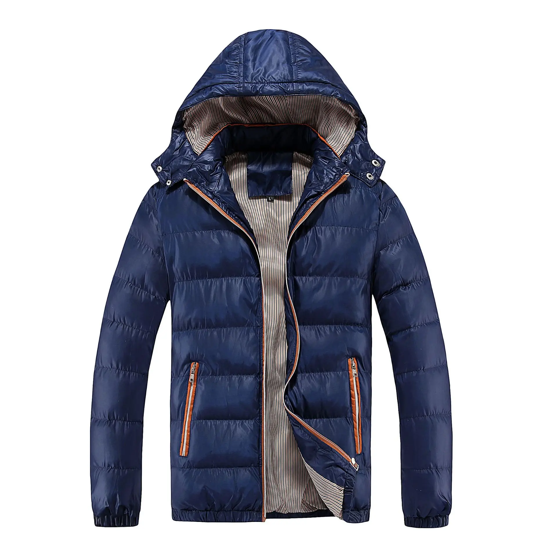 Casual Hooded Winter Jacket Men Warm Men's Thick Cotton Parka Male ...
