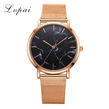 Lvpai Dropshiping Fashion Rose Gold Mesh Band Creative Marble Wrist Watch Casual Women Watches Brand Quartz Gift Relogio