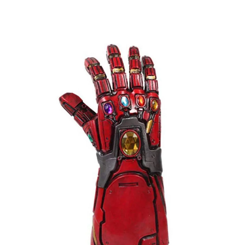 Мстители 4 завершающей танос латекс светодиодный перчатки Железный человек Бесконечность перчатку Косплэй фигурки супергероев Marvel вечерние реквизит игрушки