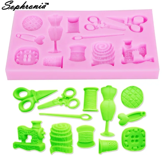 Sophronia M347 Cake Tool 1 Pc Ollós Gomb Varró Designer Ruhák Szilikon Penész Esküvői Torta Határ Fondant 11*6*1,1 Cm