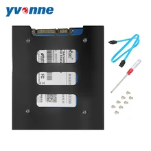 Yvonne SSD металлический монтажный адаптер 2,5 ''до 3,5'' SSD/HDD кронштейн док-станция наборы для ПК с SATA 3,0 кабель и отвертка