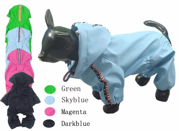 Высококачественные дождевые куртки для собак и кошек, одежда для собак, водонепроницаемые комбинезоны, костюм для щенка, дождевик, комбинезоны с собаками, XXS-XXL