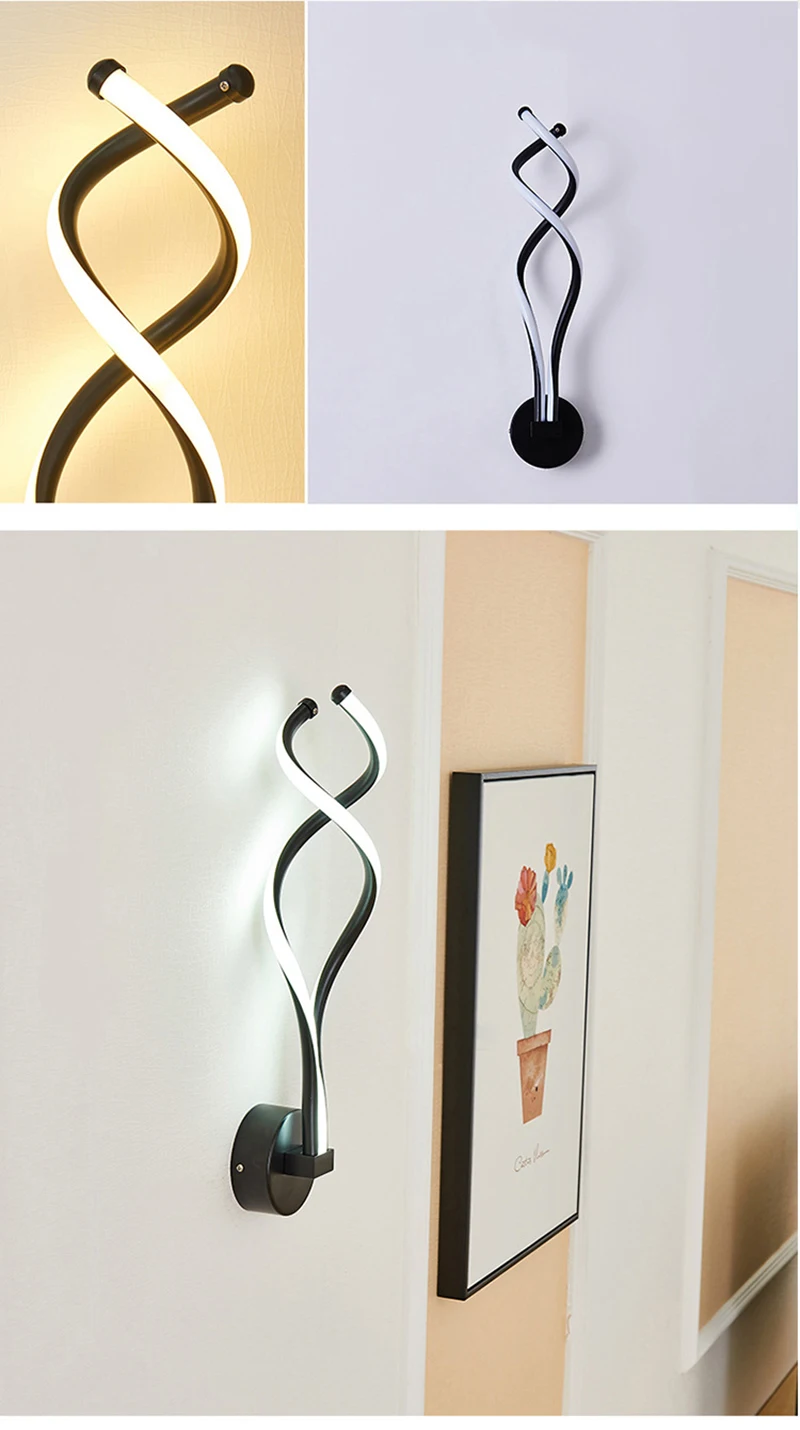 Светодиодный настенный светильник, прикроватный светильник для спальни, индивидуальная креативная настенная лампа в форме простой современной лестницы, прохода, фоновая настенная лампа