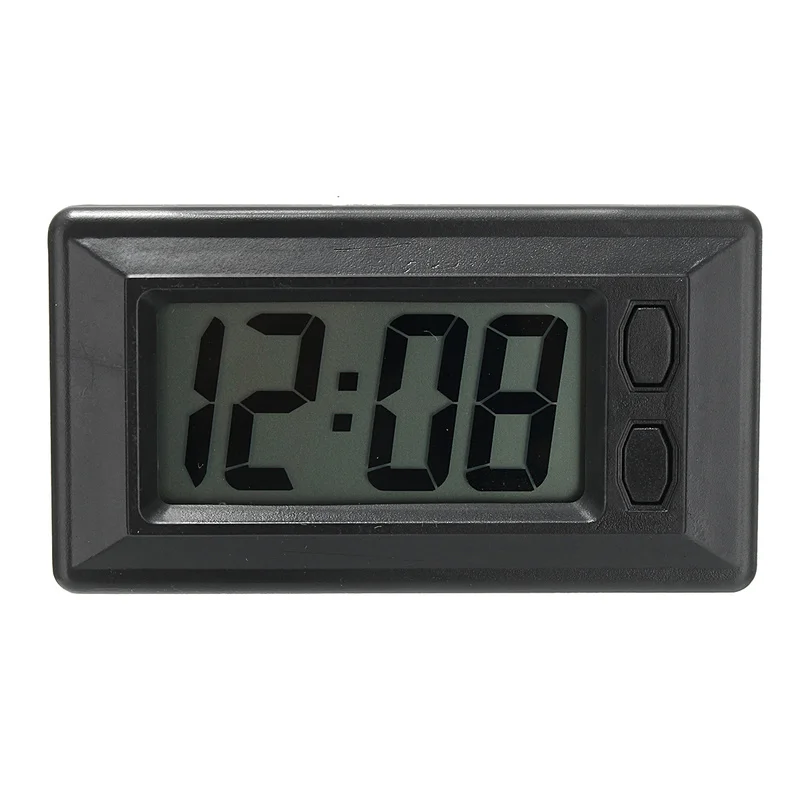 10pcs Car Clocks Automotive Large Digital Clock Electronic Watch Car Dashboard LCD Screen Time Reminder Windshield Self-adhesive