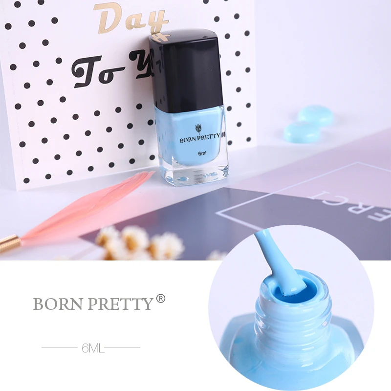 Лак для стемпинга BORN PRETTY 6 мл лак дизайна ногтей пластина печати 25 цветов на