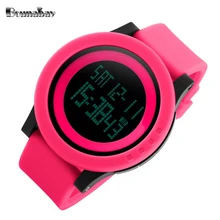 Bounabay 2017 waterproof wrist digital automatic watches for women digitais watch running ladies clock digitales shock