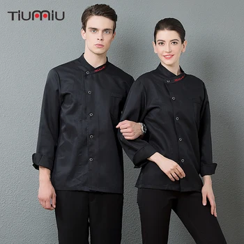 

Chef Jacket Long Sleeve Kitchen Cooking Uniforms Restaurant Catering Chef Work Uniforms Waiter Waitress Overalls Coat Wholesale