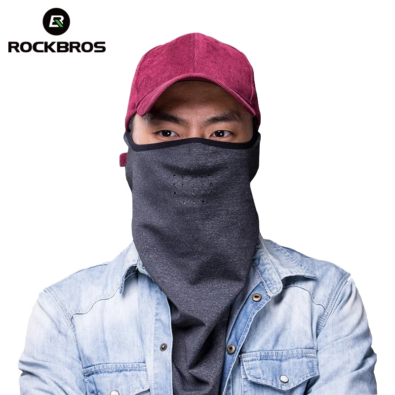 ROCKBROS зимняя Лыжная маска ветрозащитная Теплая Флисовая шапка сноуборд Мотоцикл