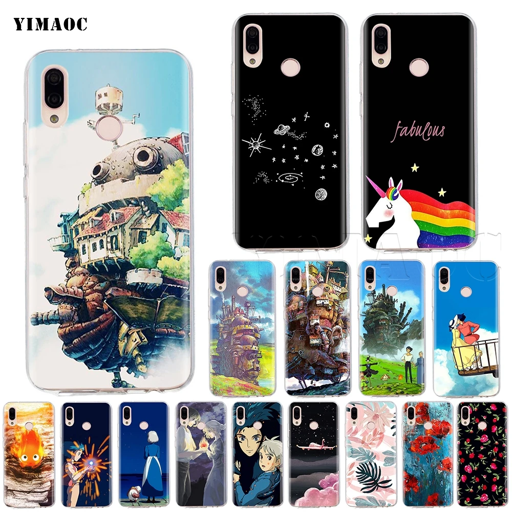 Силиконовый чехол YIMAOC Howls Howl с движущимся замком для Huawei Honor Y7 Y9 8C P smart prime 2018