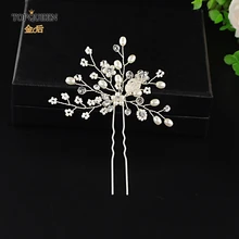 TOPQUEEN HP103 невесты ювелирные изделия для волос Тиара Свадебные клипсы свадебные головные уборы свадебные шпильки аксессуары для волос