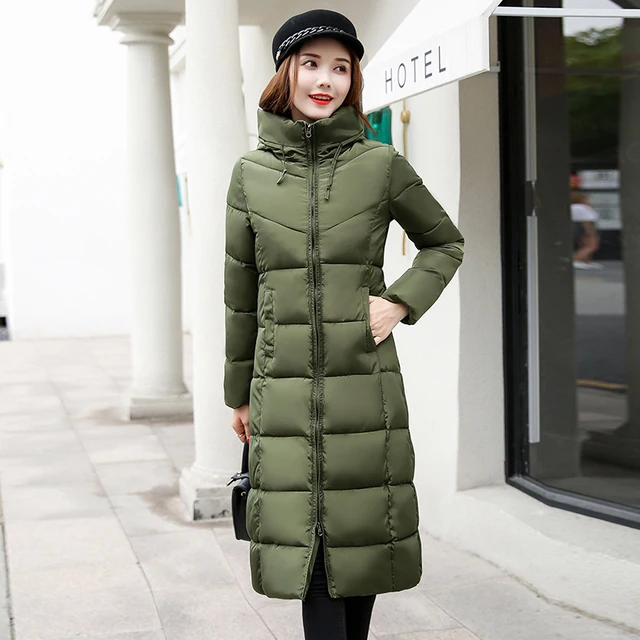 Winter Jacket Women Casual New Fashion Long Hooded Coats Female Korean