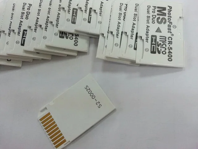 High Quality Photofast CR5400 Dual Slot Micro SD TF Card to MS Memory Stick Pro Duo Adapter 100pcs/lot | Электроника