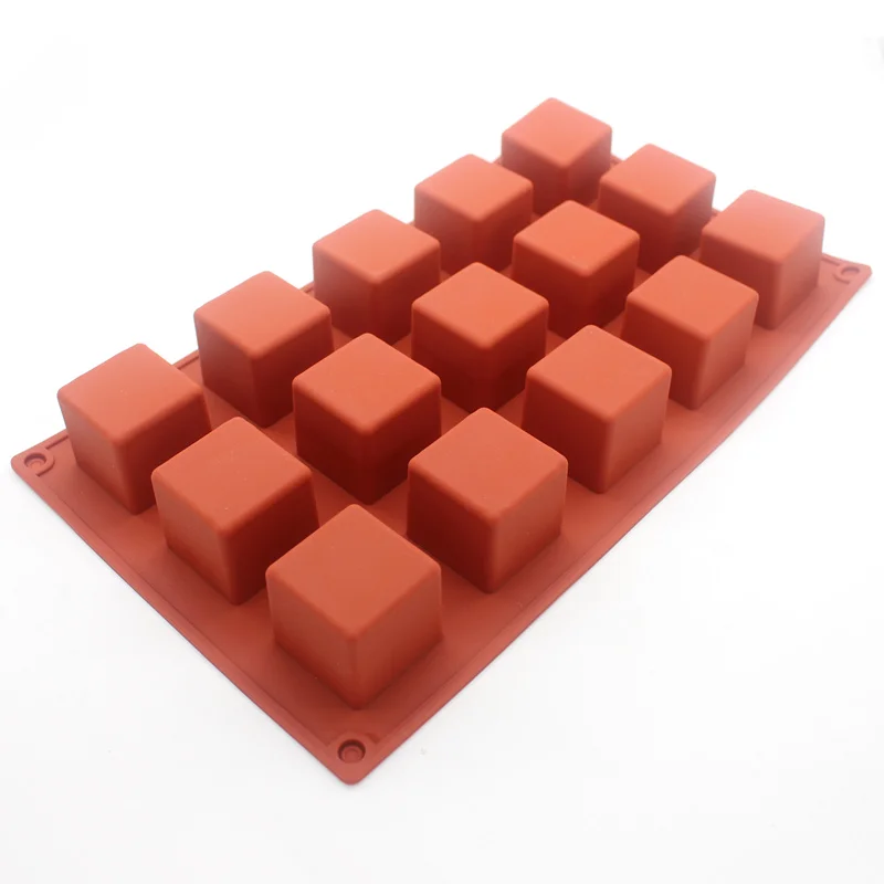 Силиконовая форма для кубиков 3D поднос льда с 15 чашками 3 5*3 5 см и шоколада|chocolate