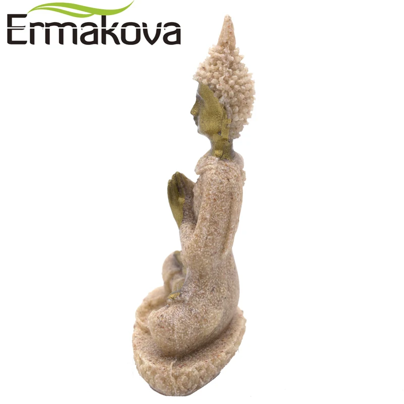 Высокая миниатюрная тайская статуя будды ERMAKOVA 8 см (3 1 дюйма) фэн шуй статуэтка из