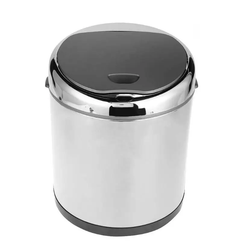 

6L Wireless Automatic Sensor Dustbin Stainless Steel Rubbish Waste Bin Battery Powered Trash Can Smart Home Office Use Ash-bin
