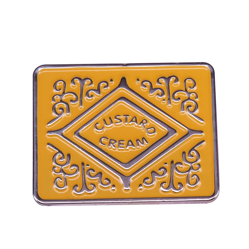 Crema Pasticcera Biscotto Distintivo Flair Cookie Pin Ricordi D'Infanzia Gioielli Splendida Decorazione