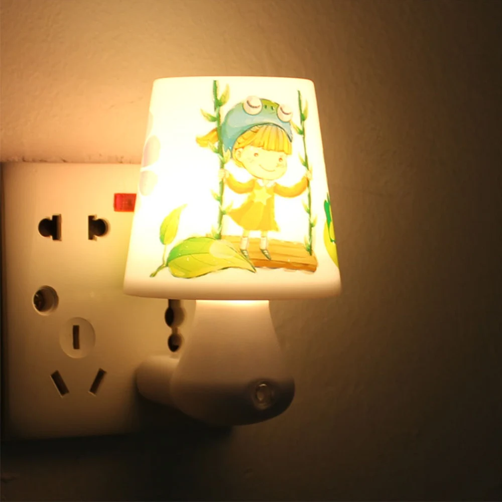 

EU US PLUG Led Night Light 0.5W AC220V Night Lights with a Remote Control Dimmer for Children Cartoon Night Lamp Bedroom