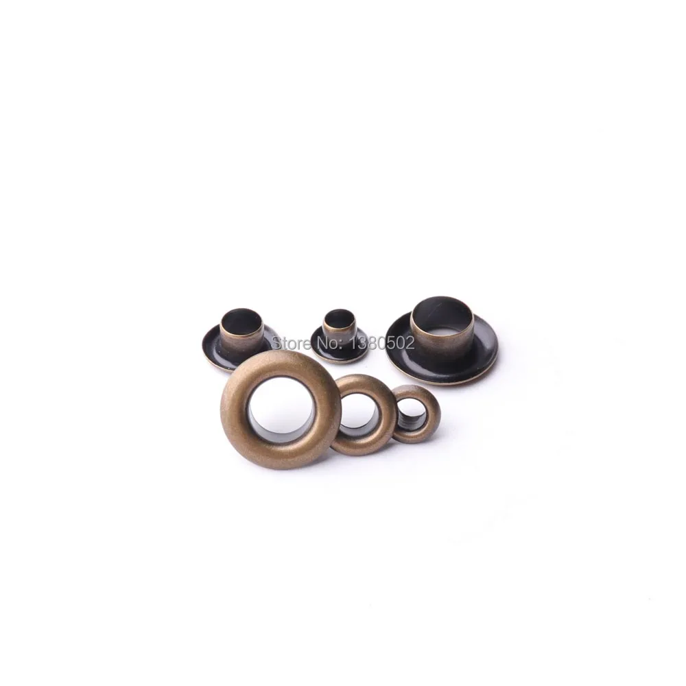 100pcs/lot 6/7/8/9/10/11/13/17/22/23mm Bronze Color Grommet Eyelets