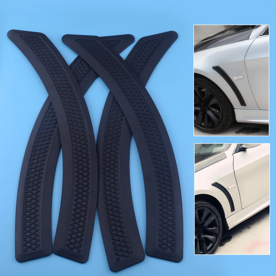 

beler 1 Pair Front Fender Side PP Vent Mesh Cover Trim Fit for Mitsubishi Lancer 2008-2015