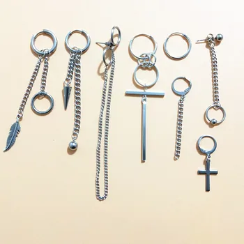 

8pcs/set KPOP Bangtan Boys Album JIMIN Wing Stud Earrings Korean Fashion Jewelry Accessories For Mens And Womens Earring