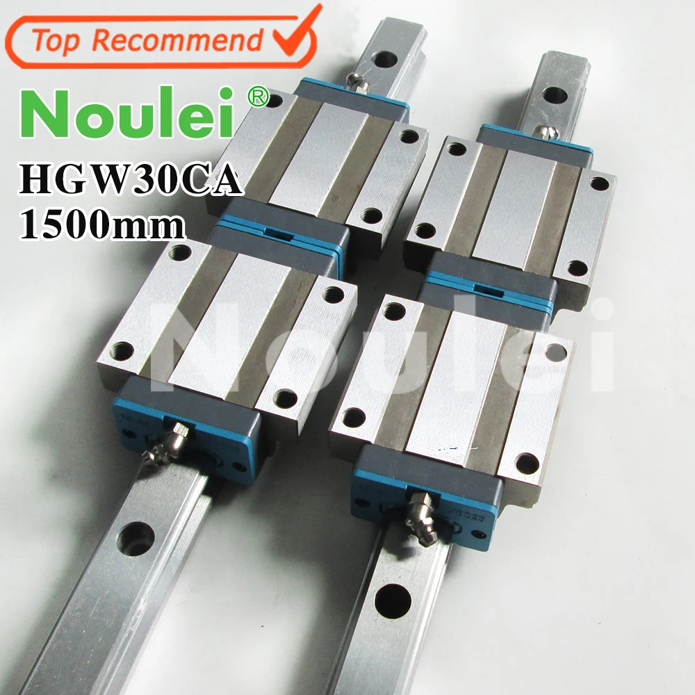 

Noulei HGW30CC HGW30CA slides block with 1500mm linear guide rails HGR30 set cnc roteador parts HGW30