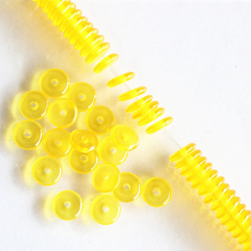 Оптовая цена 6 цвета искусственной смолы пчелиный воск свободные spacer abacus rondelle