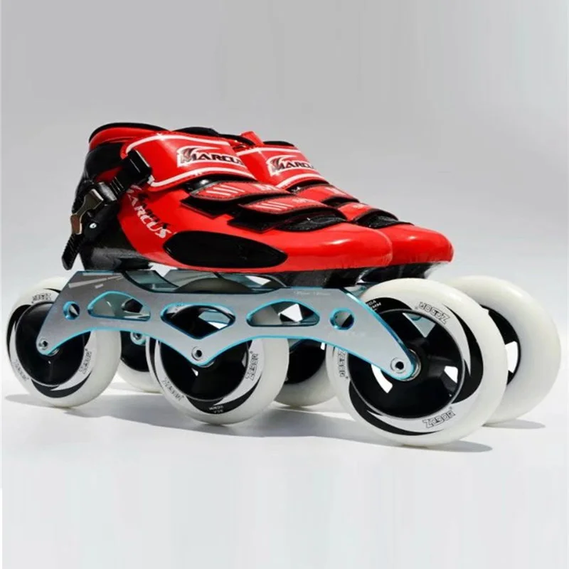 Carbon Fiber Fiberglass Speed Inline Skates Three Wheel Kid's Adult