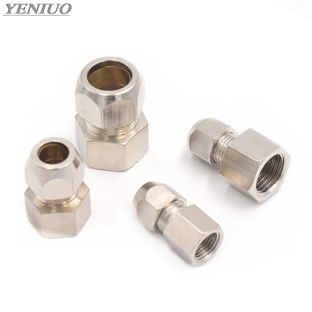 Ring Lock oil Tube Compression Ferrule Tube Compression Fitting Connector  tube 4-12mm Female Thread 1/8 1/4 3/8 1/2 BSP - AliExpress