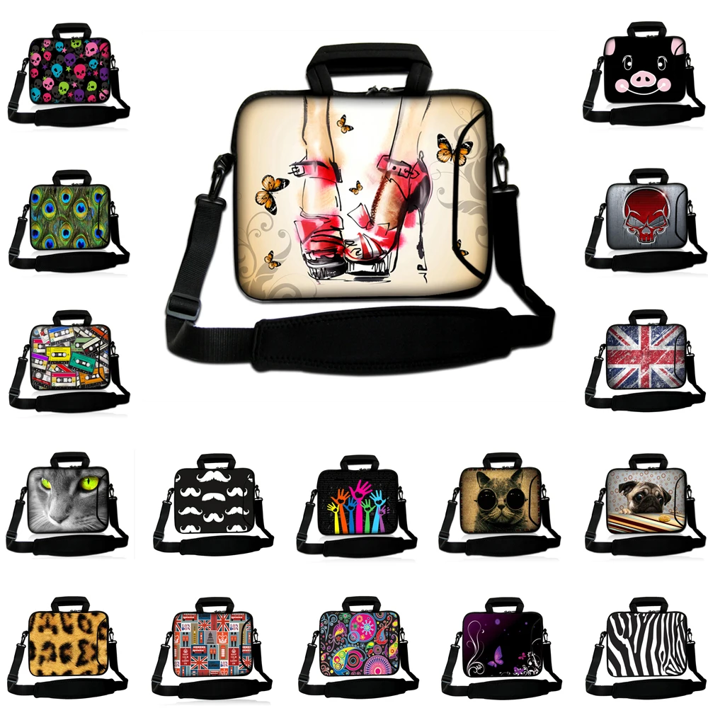 

Viviration Neoprene Messenger Handle Cover Case For 10 12 13 14 15 17 15.6 11.3 Inch Laptop PC Portable Shoulder Strap Briefcase