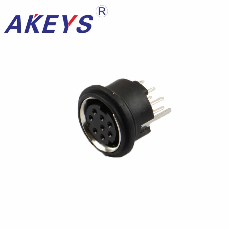 

5PCS MDC-8-04 Circular DIN Jack Female S Terminal 8 pin PCB Mount Connector